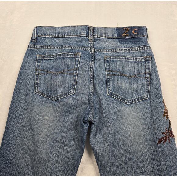 Z. Cavaricci Jeans Size 7 (28x32) Bootcut Embellished Beaded Floral Denim VTG - Picture 9 of 9